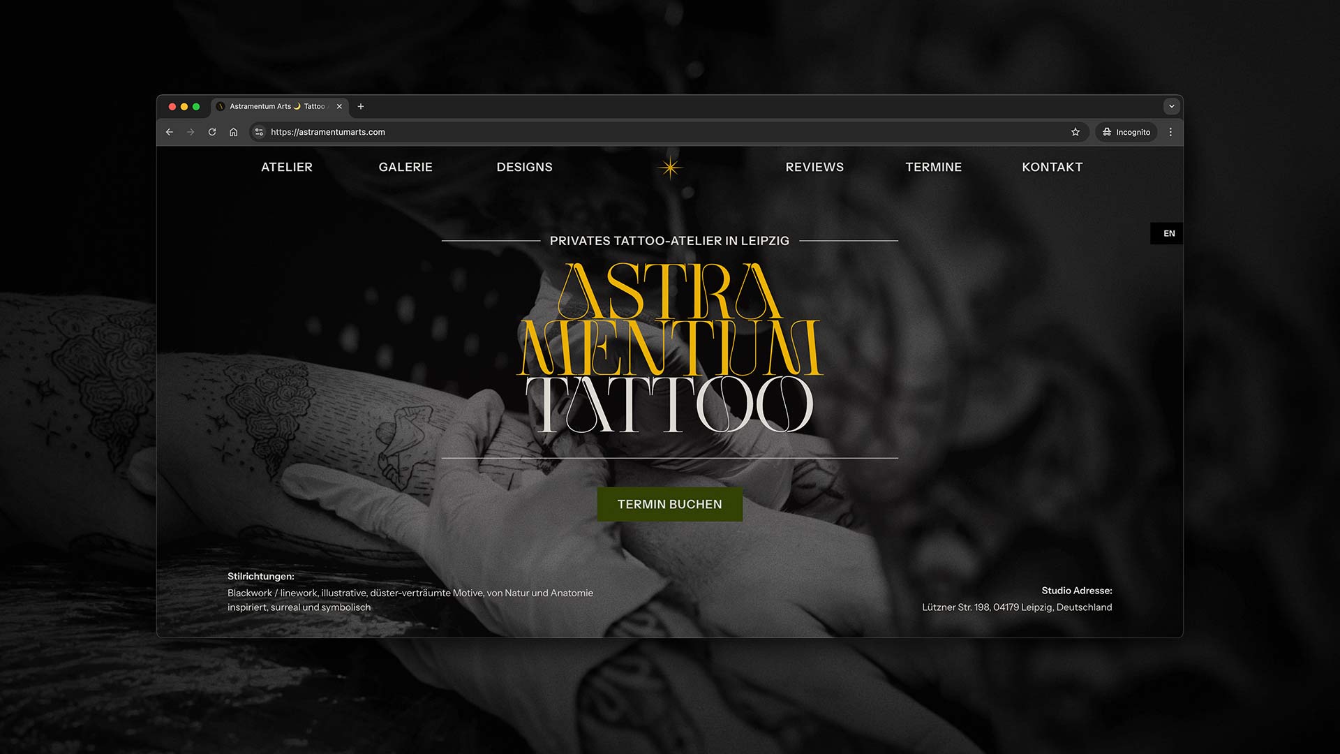 Astramentum Arts Website Relaunch